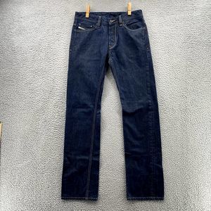 Diesel Pants Adult 30 x 30 Blue Dark Wash Viker Button Fly Straight Cotton Men's